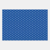 Feuille De Papier Cadeau Polka bleu clair point large rayé et solide (Devant 2)