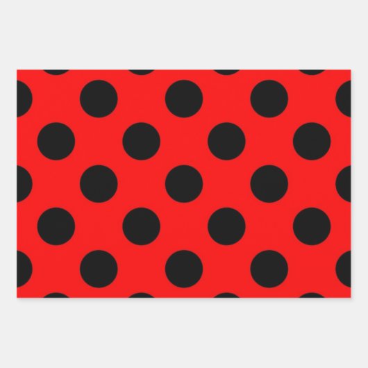 Feuille De Papier Cadeau Polka dot (Devant 3)