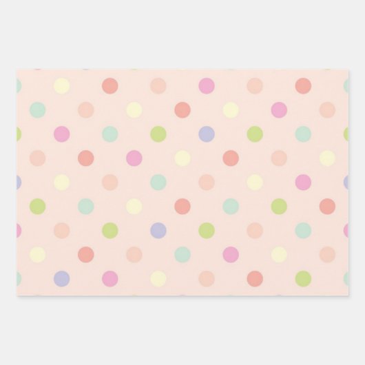 Feuille De Papier Cadeau Polka dot (Devant)
