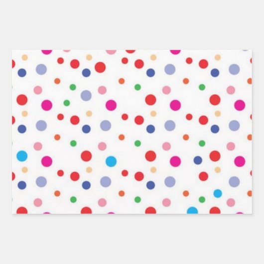 Feuille De Papier Cadeau Polka dot (Devant)