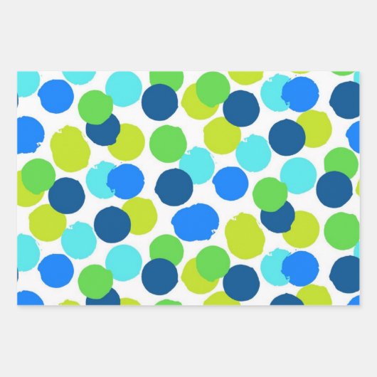 Feuille De Papier Cadeau Polka dot (Devant)