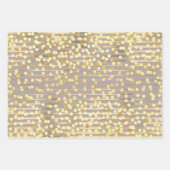 Feuille De Papier Cadeau Polka dot confetti noir blanc gris-gris motif (Devant 3)