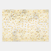 Feuille De Papier Cadeau Polka dot confetti noir blanc gris-gris motif (Devant)