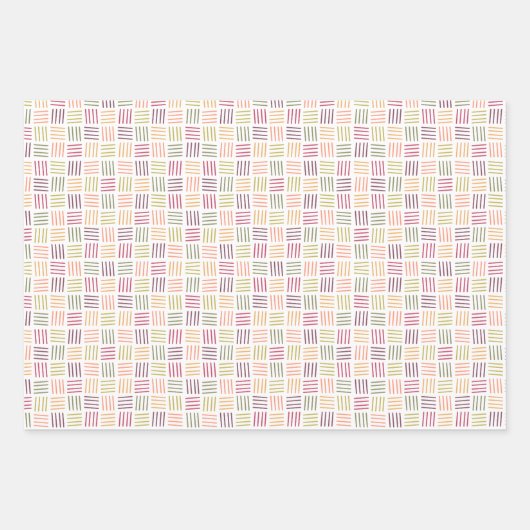 Feuille De Papier Cadeau Polka Dots| Wishbones | Weaving lines - (Devant)