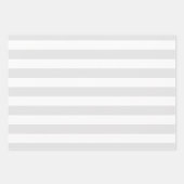 Feuille De Papier Cadeau Polka gris doux point large rayé et solide (Devant)