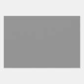 Feuille De Papier Cadeau Polka gris fumé point et rayé et solide (Devant 3)