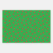 Feuille De Papier Cadeau Polka jaune vert rouge (Devant 3)
