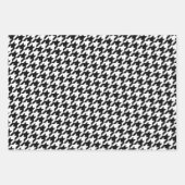 Feuille De Papier Cadeau Polka noir blanc plaqué point pied d'assise (Devant 2)