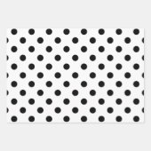 Feuille De Papier Cadeau Polka pointillé rouge et noir (Devant 2)