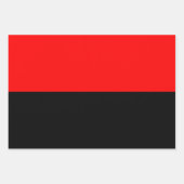 Feuille De Papier Cadeau Polka pointillé rouge et noir (Devant)