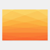 Feuille De Papier Cadeau Polygonal orange et jaune (Devant 2)