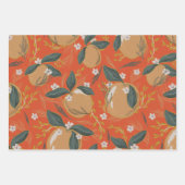 Feuille De Papier Cadeau Pomme Festive Poinsetta Gem Tone (Devant)