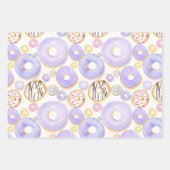 Feuille De Papier Cadeau Pommes de terre de couleur rose violet jaune (Devant 2)