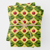 Feuille De Papier Cadeau Pommes et poissons (En situation)