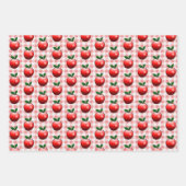 Feuille De Papier Cadeau Pommes rouges (Devant 2)