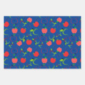 Feuille De Papier Cadeau Pommes rouges et vertes (Devant 2)
