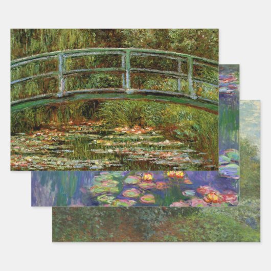 Feuille De Papier Cadeau Pont français de Monet Giverney (Lot)
