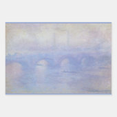 Feuille De Papier Cadeau Pont Waterloo, effet Mist par Claude Monet (Devant 2)