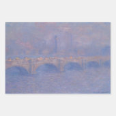 Feuille De Papier Cadeau Pont Waterloo Effet Soleil Monet Peinture (Devant 3)