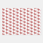 Feuille De Papier Cadeau Poodé Chien Cute Silhouette Rouge Joyeux Woofmas (Devant 3)