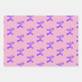 Feuille De Papier Cadeau Poodle pourpre (Devant 2)