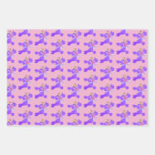 Feuille De Papier Cadeau Poodle pourpre (Devant)