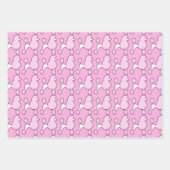 Feuille De Papier Cadeau Poodle rose (Devant 3)