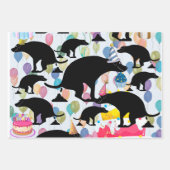 Feuille De Papier Cadeau Pooping Motif de chien d'anniversaire (Devant 3)