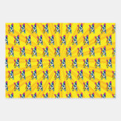 Feuille De Papier Cadeau Pop Art Bulldog français (Devant 3)