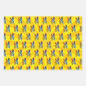 Feuille De Papier Cadeau Pop Art Bulldog français (Devant)