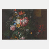Feuille De Papier Cadeau Poppies roses et autres fleurs - Rachel Ruysch (Devant)