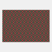 Feuille De Papier Cadeau Populaire Tendance Rouge Vert Noir Plaid (Devant)