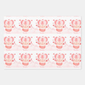 Feuille De Papier Cadeau Porcelets de bébé Saint-Valentin (Devant 2)