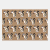 Feuille De Papier Cadeau Porcupine, écureuil et faune (Devant 2)