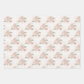 Feuille De Papier Cadeau Porte-bébé rose et jouets (Devant 3)