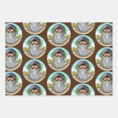 Feuille De Papier Cadeau Portrait de la Liberté palestinienne (Devant 2)