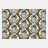 Feuille De Papier Cadeau Portrait de la Liberté palestinienne (Devant)