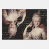 Feuille De Papier Cadeau Portrait de Marie Antoinette (Devant 3)