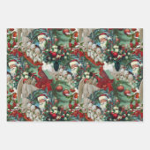 Feuille De Papier Cadeau Portrait de Noël victorien (Devant)