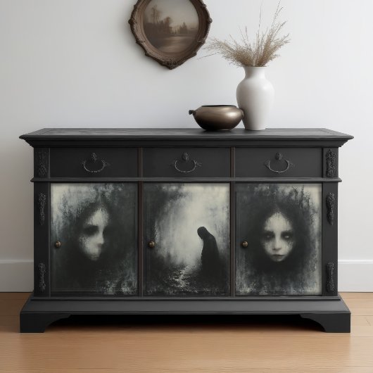 Feuille De Papier Cadeau Portrait d'un fantôme - Découpage -