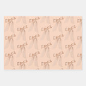 Feuille De Papier Cadeau Poser Baby Bow Douche (Devant 3)