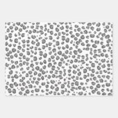 Feuille De Papier Cadeau Poster de animal blanc blanc noir gris léopard mod (Devant 3)