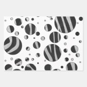 Feuille De Papier Cadeau Poster de animal en noir et blanc (Devant 2)