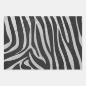 Feuille De Papier Cadeau Poster de animal en noir et blanc (Devant)