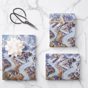 Feuille De Papier Cadeau Poster de la carte de secours du parc national du 