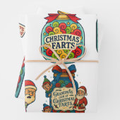 Feuille De Papier Cadeau Pot de Fart de Noël Drôle 100% Flatulence Festive (En situation)