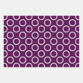 Feuille De Papier Cadeau Pot Polka violet contemporain (Devant 2)