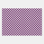 Feuille De Papier Cadeau Pot Polka violet contemporain (Devant)