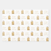 Feuille De Papier Cadeau Pots cadeaux d'arbre festif Points Motif sans cout (Devant 2)