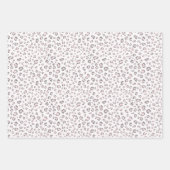 Feuille De Papier Cadeau Pots de léopard gris rose et Plaid (Devant 2)